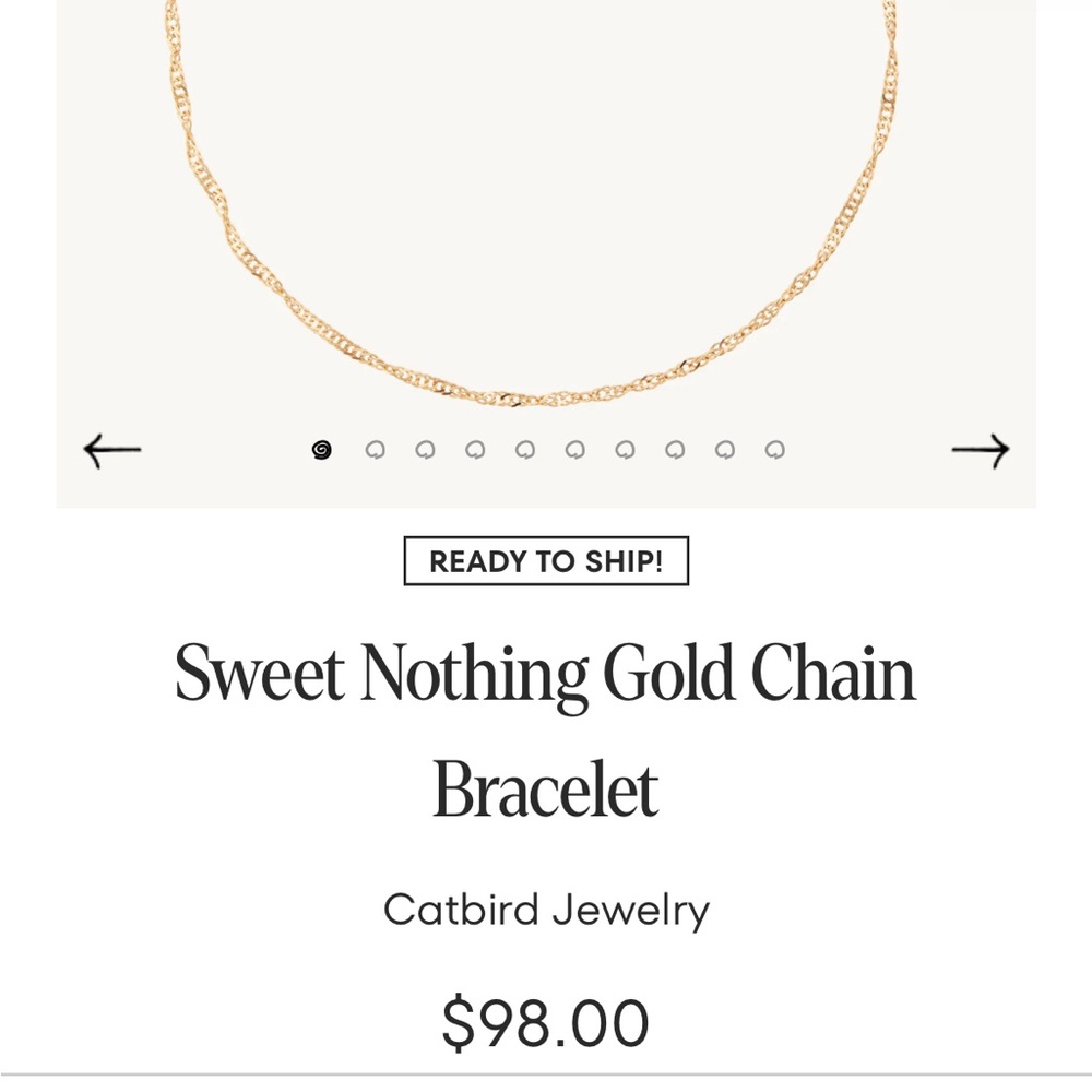 Catbird Sweet Nothing chain bracelet